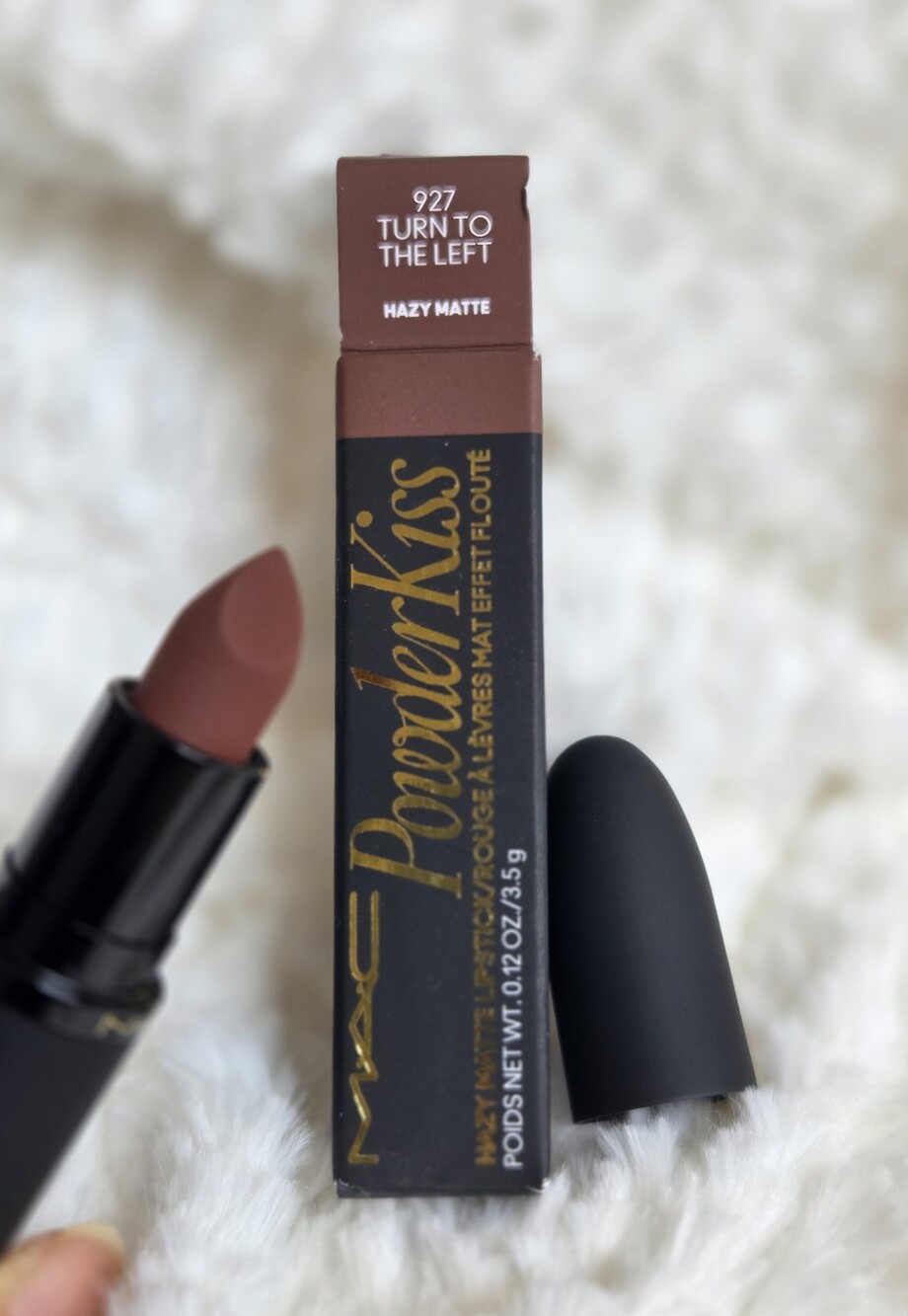 Mac Powder Kiss Hazy Matte Lipstick-Turn to the left-